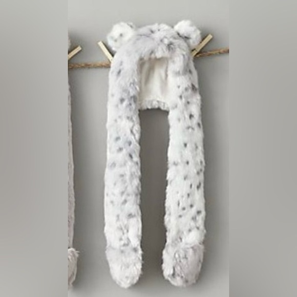 Restoration Hardware Other - Restoration Hardware Baby & Kids Luxe Faux Fur Kids' Snow-leopard Hood